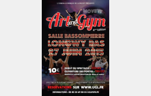 Informations répétition générale (vendredi 26/06) et spectacle  Art & Gym  (samedi 27/06)
