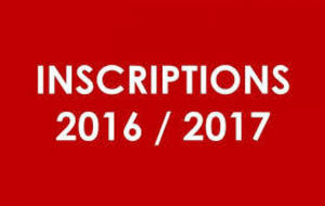 Inscriptions 2016/2017